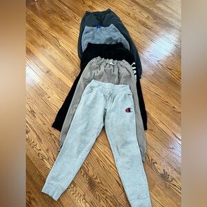 set of 5 jogger sweatpants - includes Champion, Rachel Zoe, etc